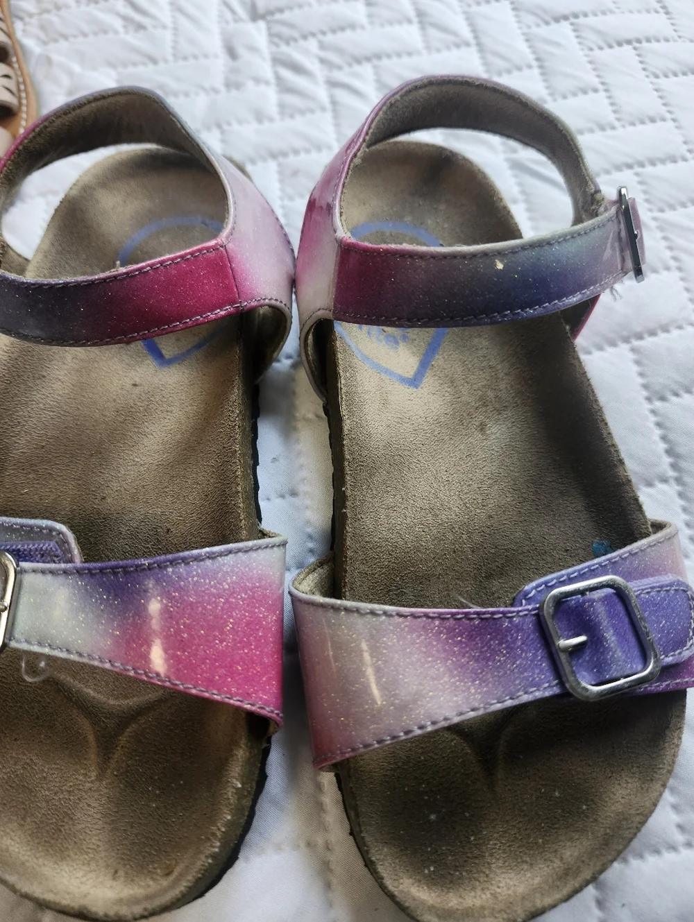 Girls Pink Gradient Double-Strap Sandals - Kids Shoes All Size 1